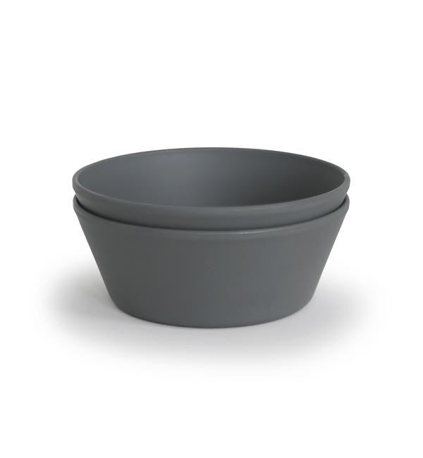 Mushie Round Dinnerware Bowl- Set of 2 Smoke (7448381554914)