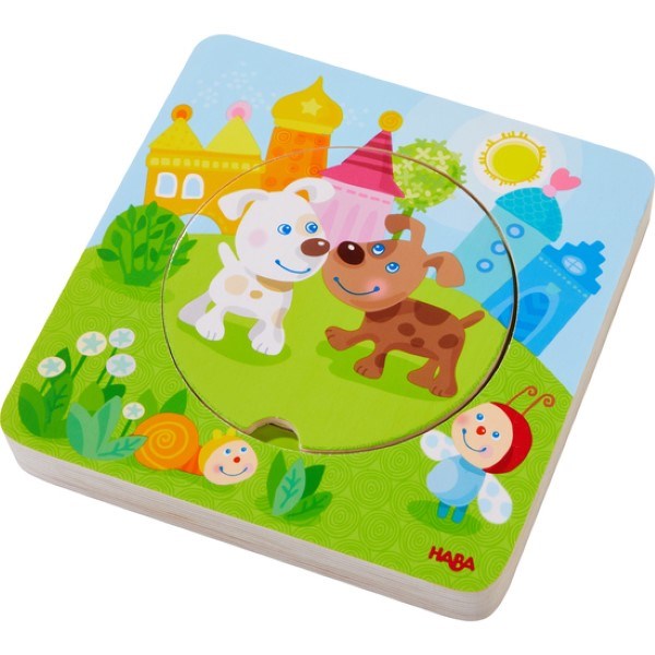 HABA Wooden puzzle Frolicking animal children (6899089080502)