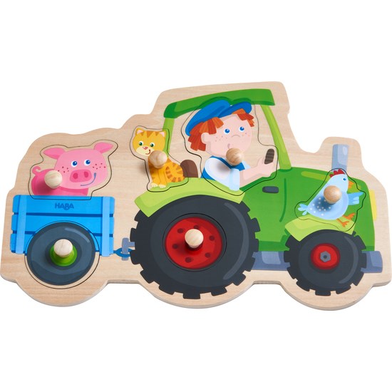 Haba Clutching Puzzle Jolly Tractor Ride (6899074236598)