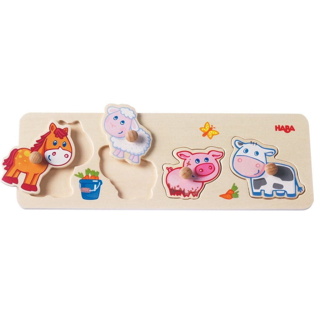 Haba Clutching Puzzle Baby farm animals (6823020495030)