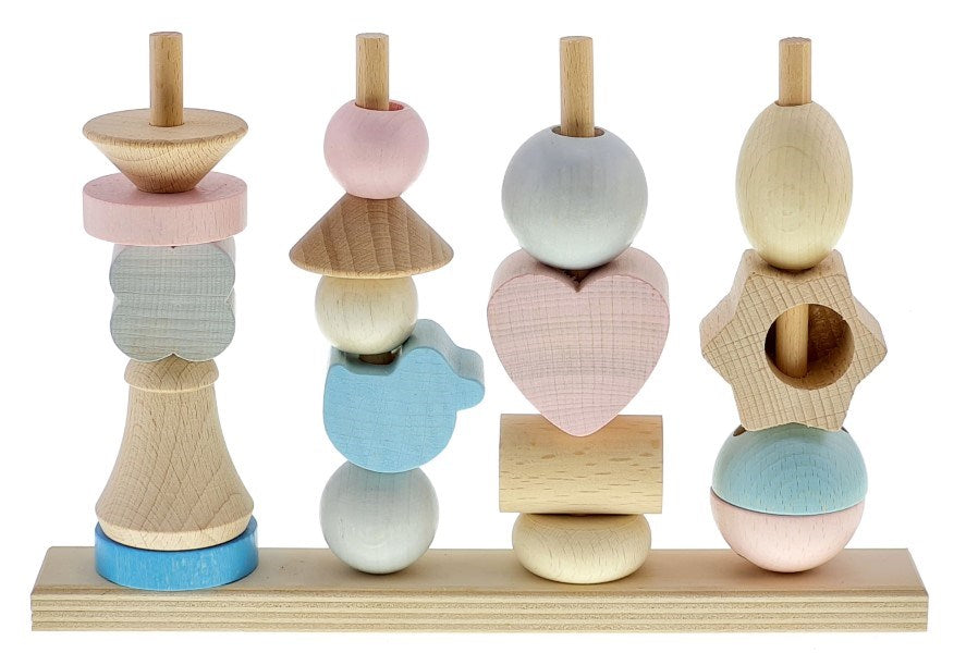 HESS-SPIELZEUG Stacking Abacus Natural (7897588859106)