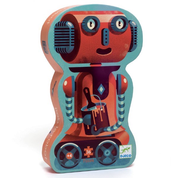 xDjeco Silhouette Puzzle - Bob The Robot 36 Pcs (6906317275318)