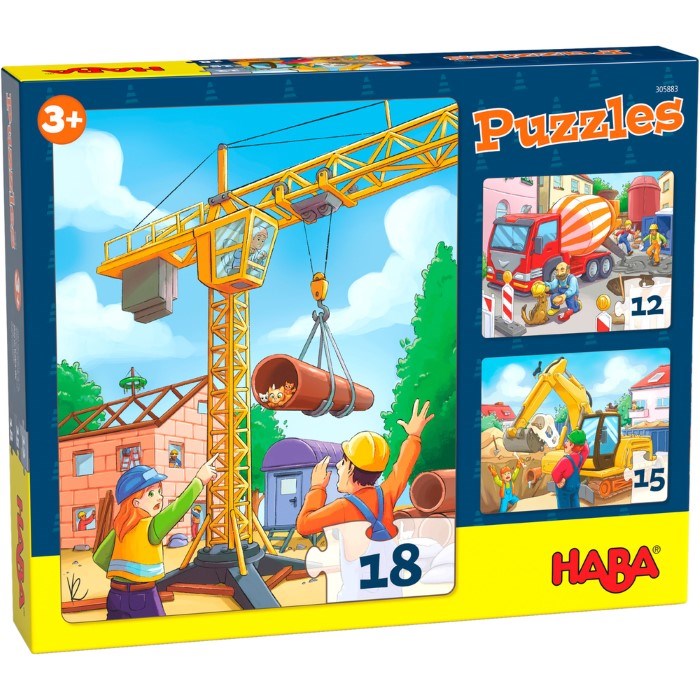 Haba Puzzles Construction Vehicles (6866246402230)