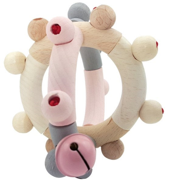 HESS-SPIELZEUG Motor Ball Rattle Natural Pink (7671976362210)