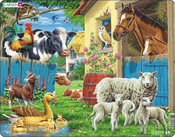 Larsen Maxi Puzzle Farm Animals - 23 pieces (6822791872694)