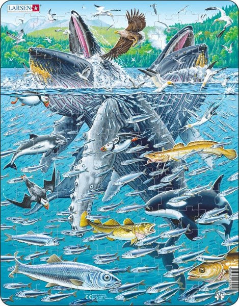 Larsen Maxi Puzzle Humpback Whales - 140 pieces (6822795739318)