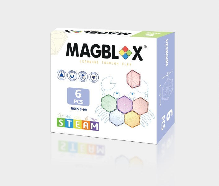 Magblox 6 Pcs Hexagon- Pastel (7671978688738)