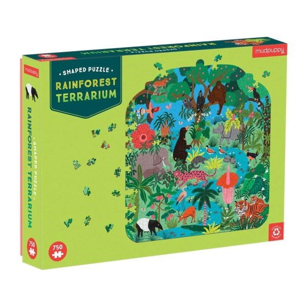 Mudpuppy Terrarium - Rainforest 750 pc Shaped Puzzle (7762948161762)