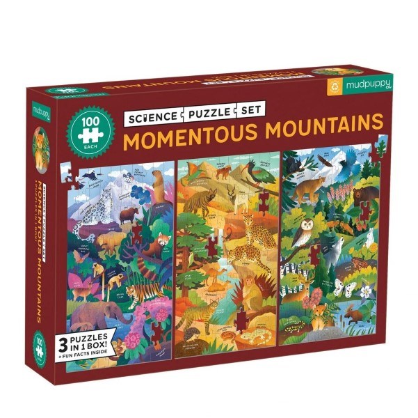 Mudpuppy Momentous Mountains Science Puzzle Set (7762948358370)