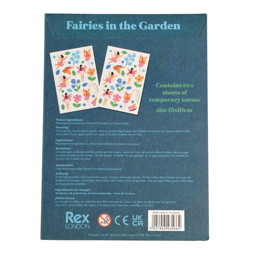 Rex London Fairies in the garden Temporary Tattoos (2 sheets) (8250137051362)