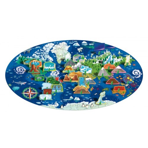 Sassi Junior Travel Learn and Explore - Puzzle and Book Set - The Wonders of Nature 205 pcs (7746707587298)