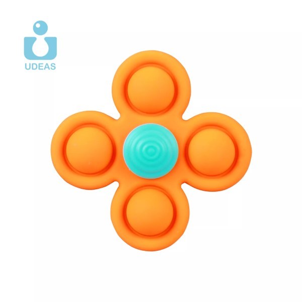 Udeas Silicone Bubble Sensory Spinner - Orange (7785580921058)