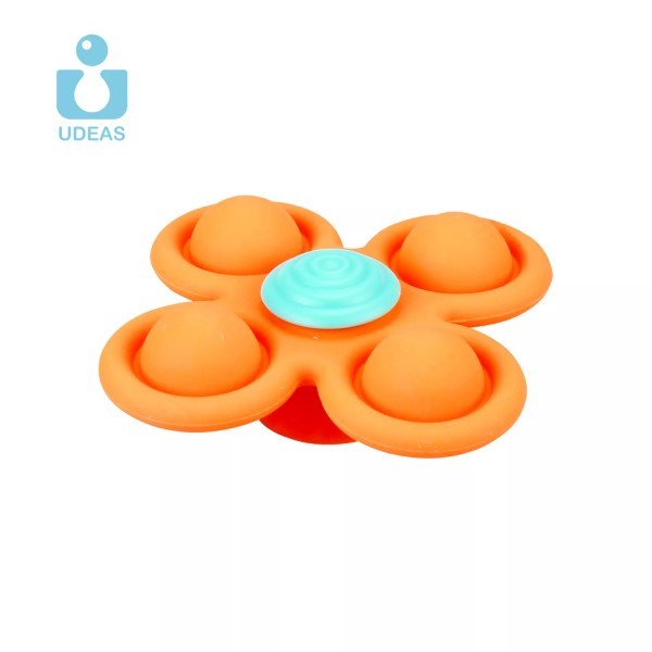 Udeas Silicone Bubble Sensory Spinner - Orange (7785580921058)
