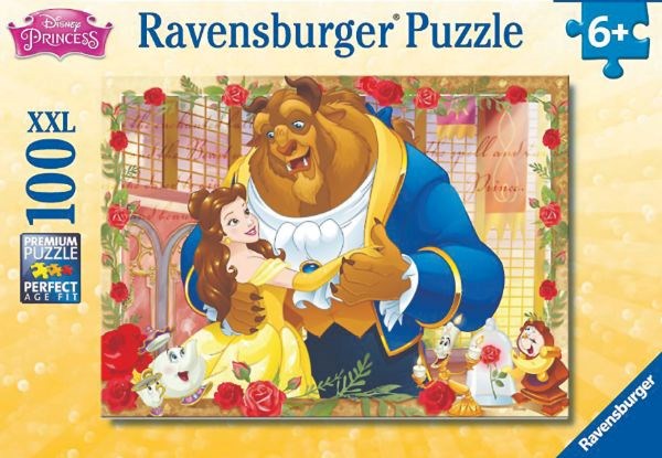 Ravensburger Disney Belle & Beast Puzzle GLITTER 100pc (6822756778166)
