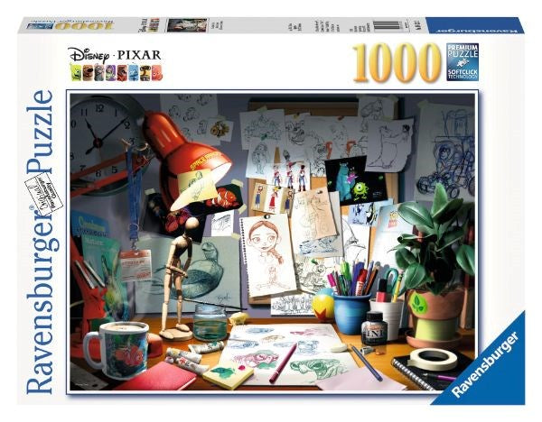Ravensburger Disney Pixar The Artists Desk 1000pc (7472117448930)