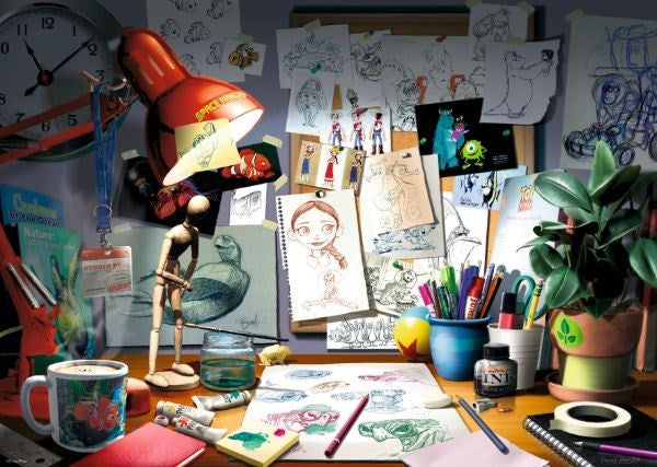 Ravensburger Disney Pixar The Artists Desk 1000pc (7472117448930)