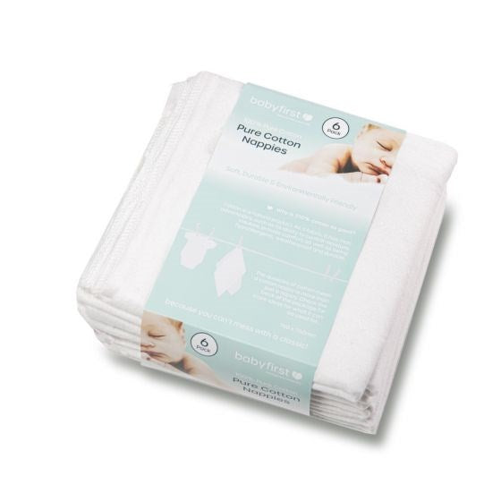 Baby First 6 Pk Cloth Nappies (8266144874722)