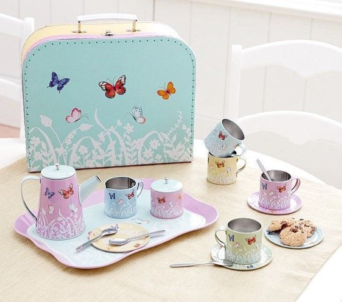Tobar Butterfly Tin Tea Set (7875443196130)