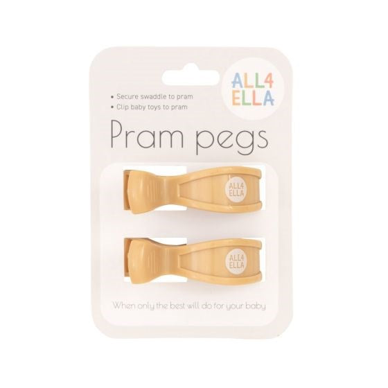 All4Ella Pram Pegs - 2 Pack - Sand (8266143072482)