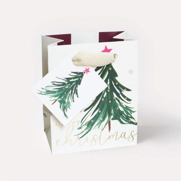 Caroline Gardner - Tree - Christmas Small Gift Bag (7469660143842)