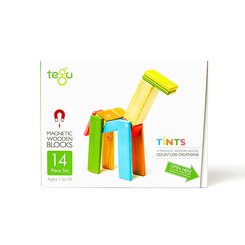 Tegu Magnetic Wooden Blocks 14pc Tints (8088877859042)