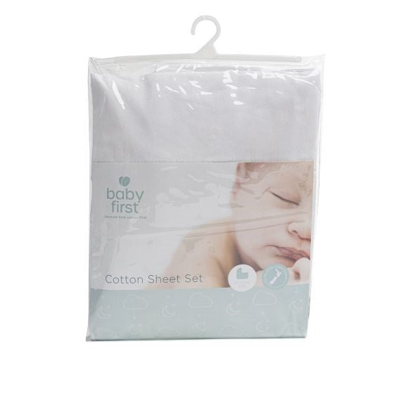 Baby First Bassinet Sheet Set White (8266144219362)
