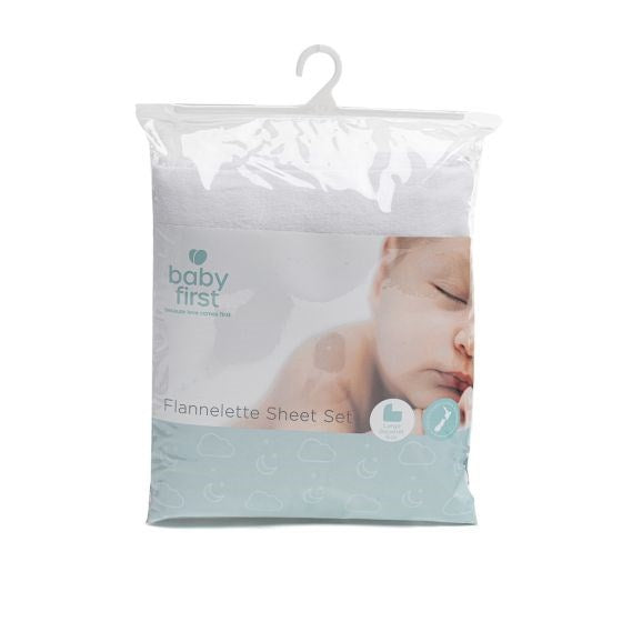 Baby First Lge Bassinet Flannelette Sheet Set (8266144284898)