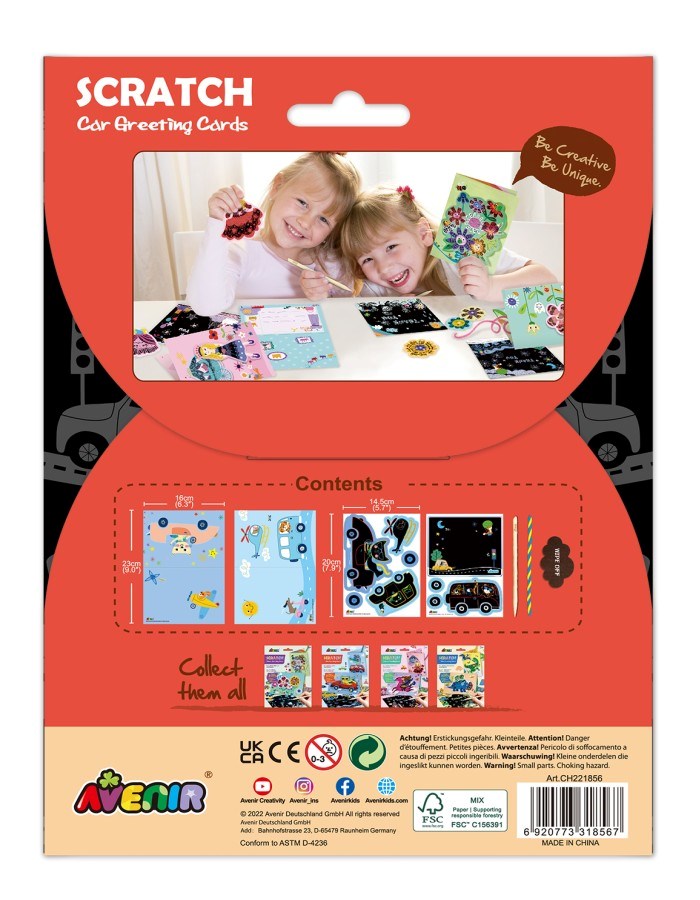 Avenir Scratch Greeting Card Cars (8096336478434)