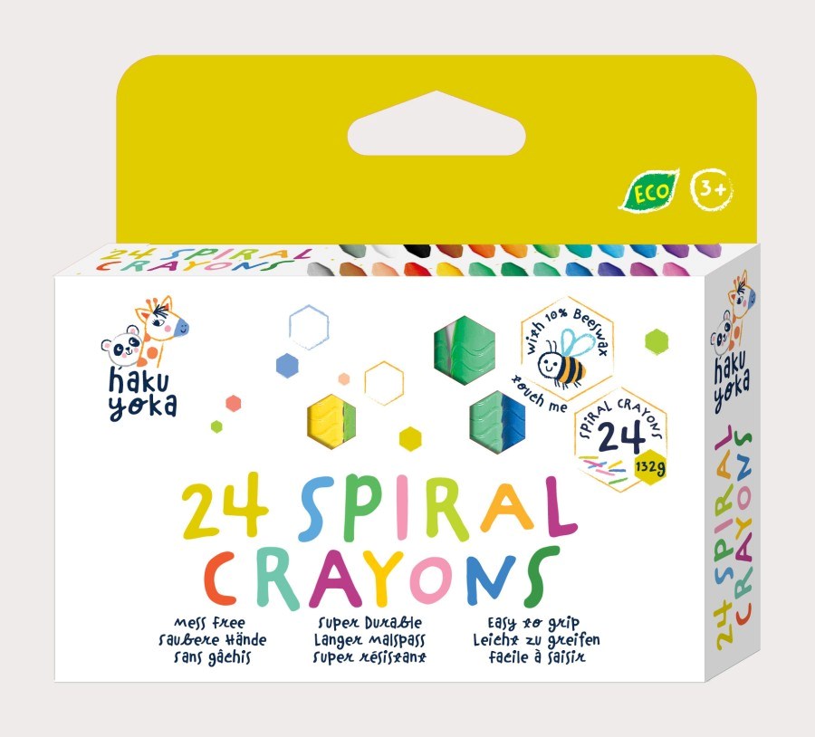 Haku Yoka Spiral Crayons-24 Colours (8262297518306)
