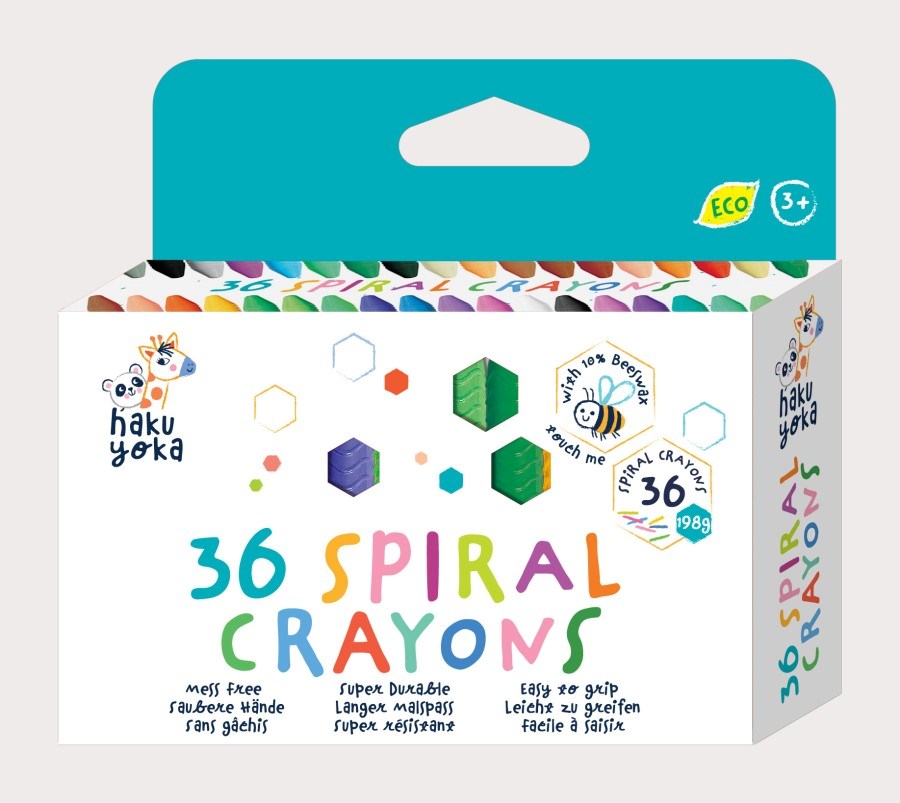 Haku Yoka Spiral Crayons-36 Colours (8262297616610)
