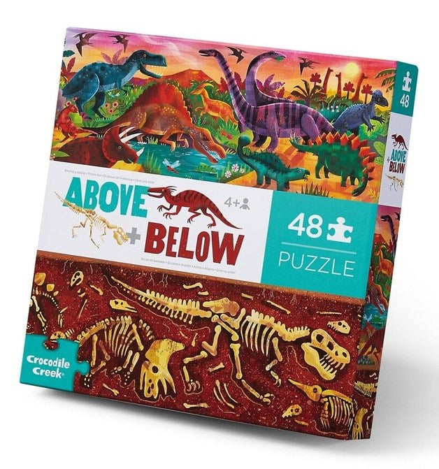 Crocodile Creek 48pc Puzzle Above & Below Dinosaur World (8264105787618)