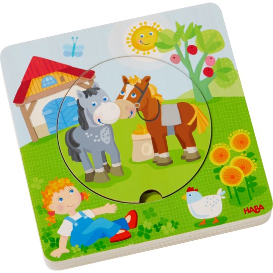 HABA Wooden puzzle Farm friends (6898958074038)