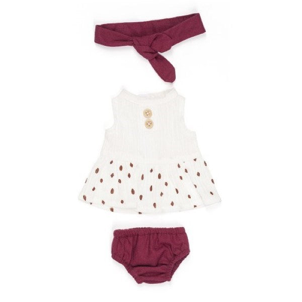 Miniland  Clothing Sand pinafore pants and hairband (32 cm Doll) (7933300637922)