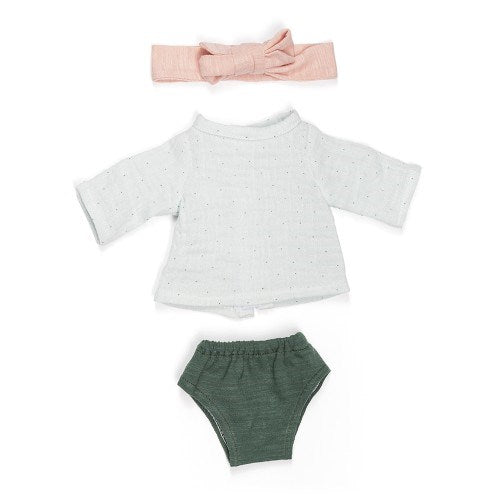 Miniland Clothing Forest top pants and hairband (32 cm Doll) (7938610626786)