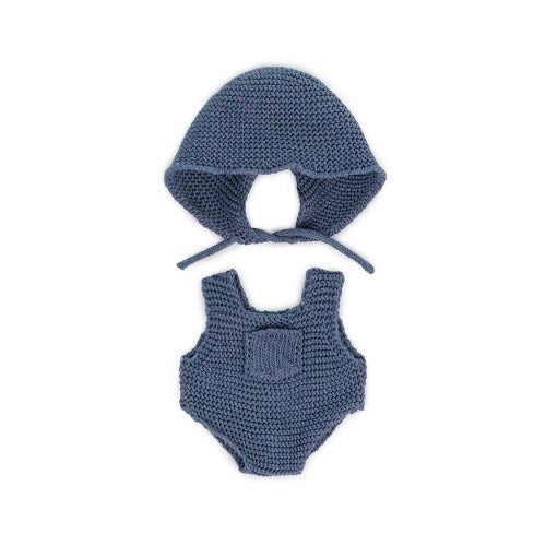 Miniland Clothing Eco Knitted Rompers and Hood 21 cm (7897591939298)