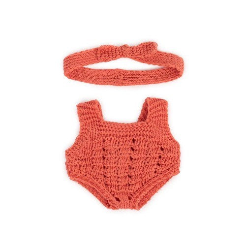 Miniland Clothing Eco Knitted Rompers and Hairband 21 cm (7897592004834)