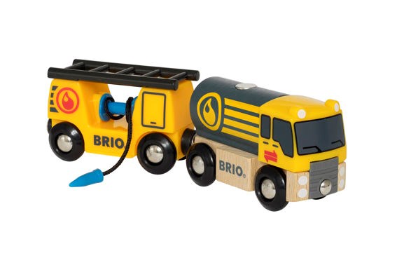 BRIO Vehicle - Tanker Truck with Hose Wagon 33907 (6823088554166)
