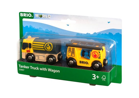 BRIO Vehicle - Tanker Truck with Hose Wagon 33907 (6823088554166)