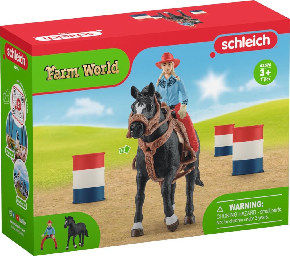 Schleich Cowgirl Barrel Racing Fun 42576 (7990086664418)