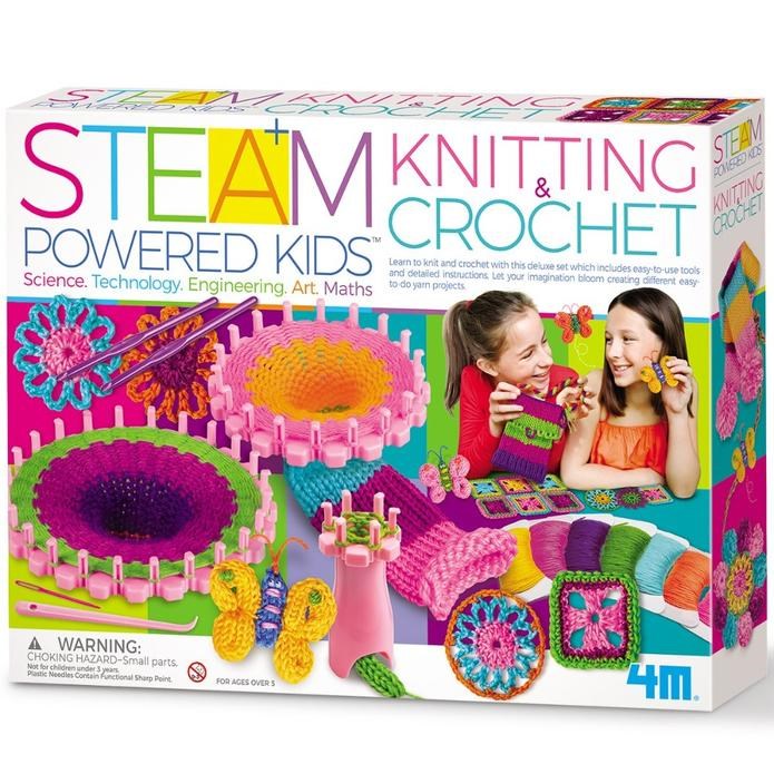 4M Steam Powered Kids Knitting & Crochet (8239126151394)