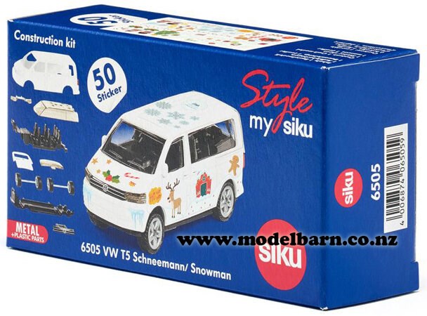 SIKU 6505 VW T5 Van Craftwork Model - Snowman (7487019024610)