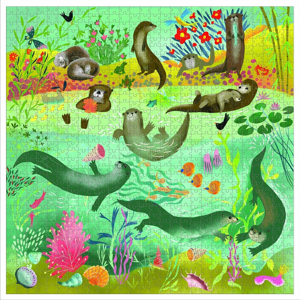 EeBoo 1000pc Puzzle Otters (7800540266722)