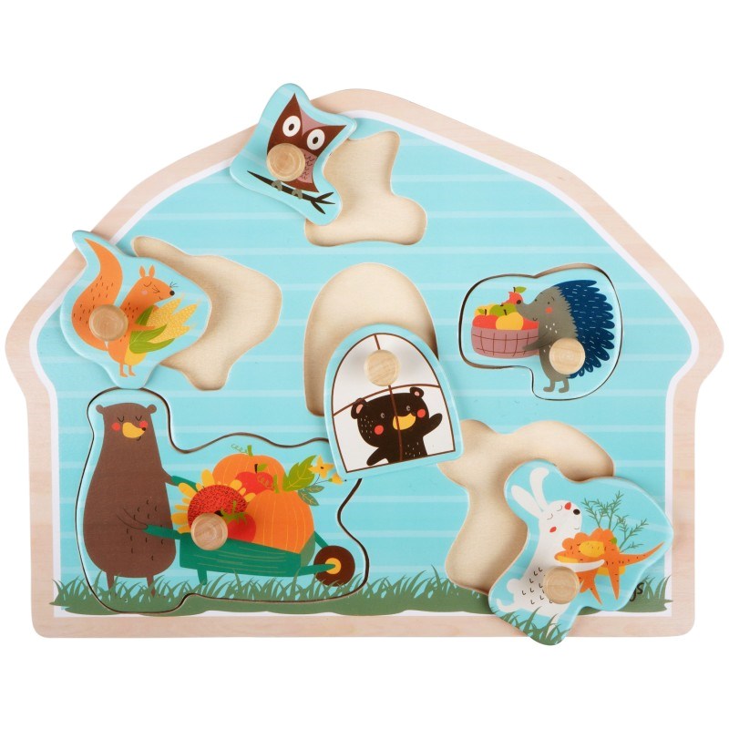Barbo Toys Little Woodies Wooden Peg Puzzle (8262292668642)