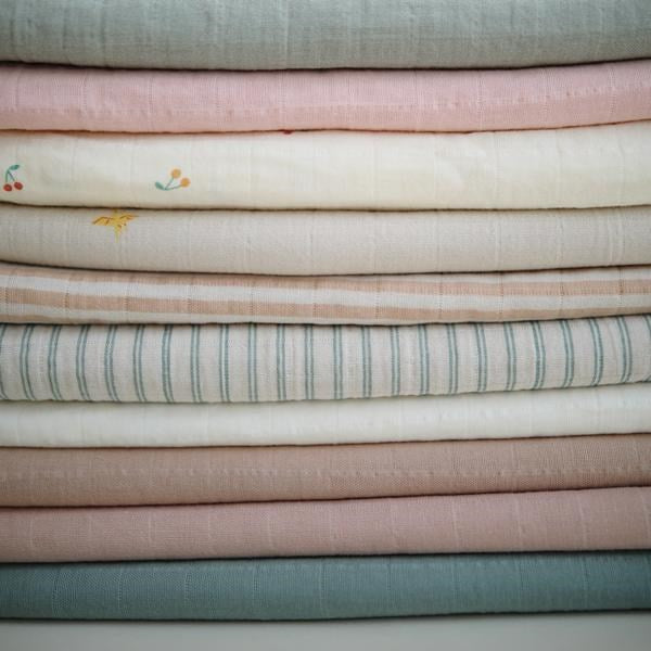 Mushie Muslin Swaddle Blanket Organic Cotton- Soft Mauve (8015145468130)