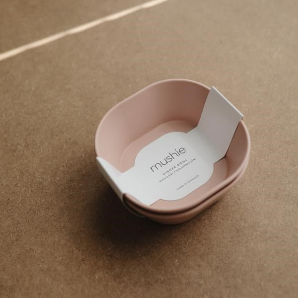 Mushie Square Dinnerware Bowl- Set of 2 Blush (7448382537954)
