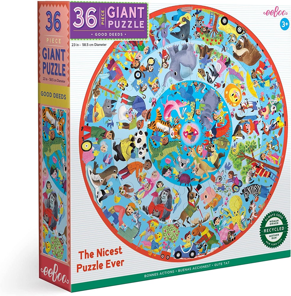 EeBoo 36pc Giant Puzzle Good Deeds Rd (7773080191202)