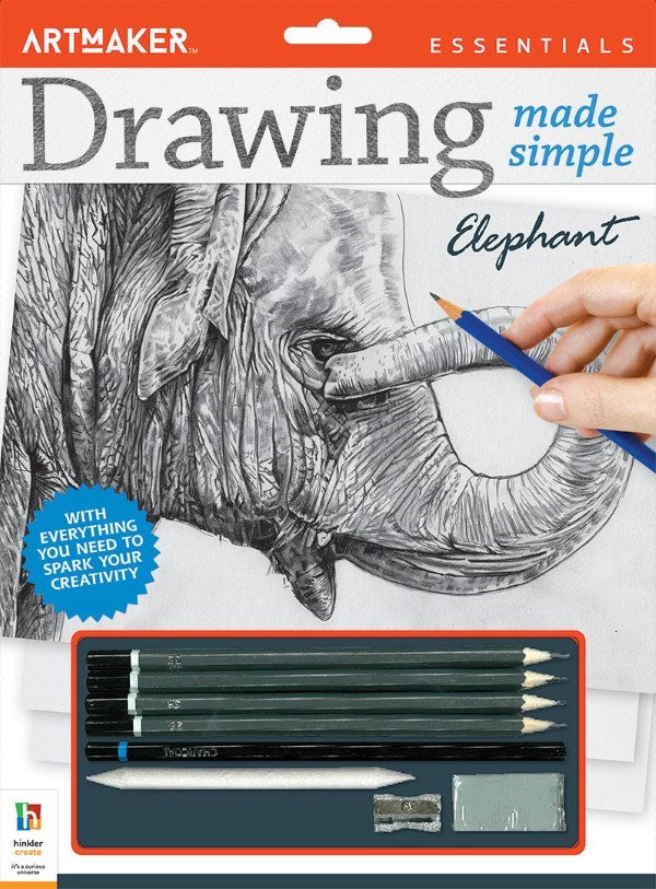 Hinkler Art Maker Essentials Drawing Made Simple: Elephant (7774382162146)
