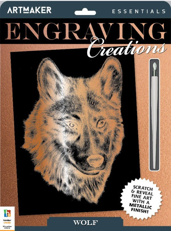 Hinkler Art Maker Essentials Engraving Art Wild Animals 2 (8264135999714)