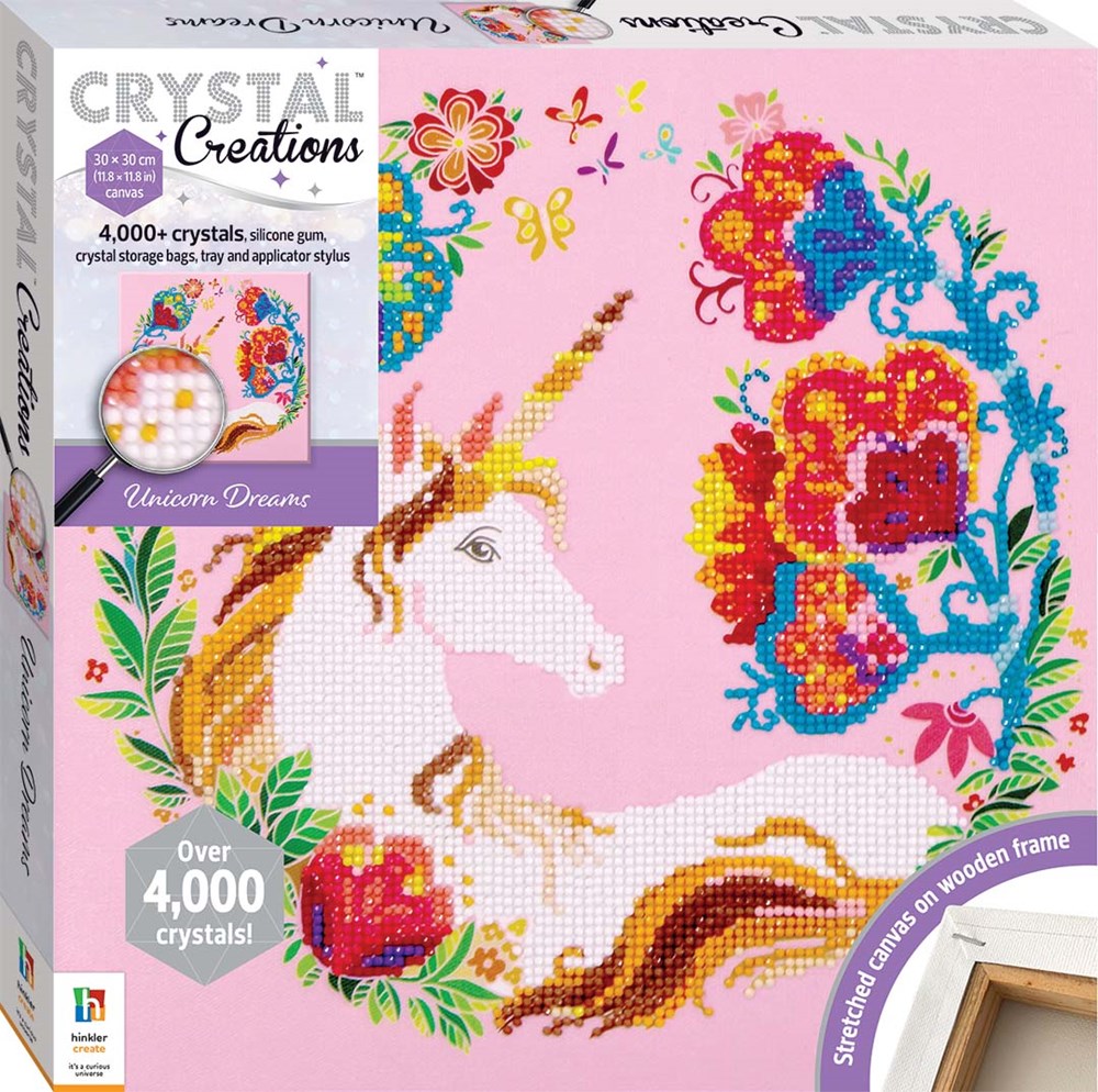 Hinkler Crystal Creations Canvas: Unicorn Dreams (8264132460770)