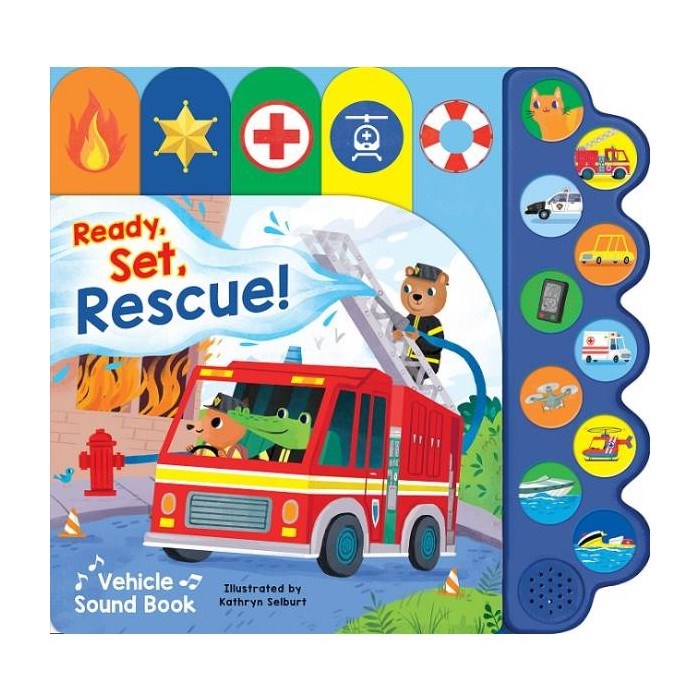 Ready Set Rescue! Emergency Vehicles Sound Book (8062316216546)